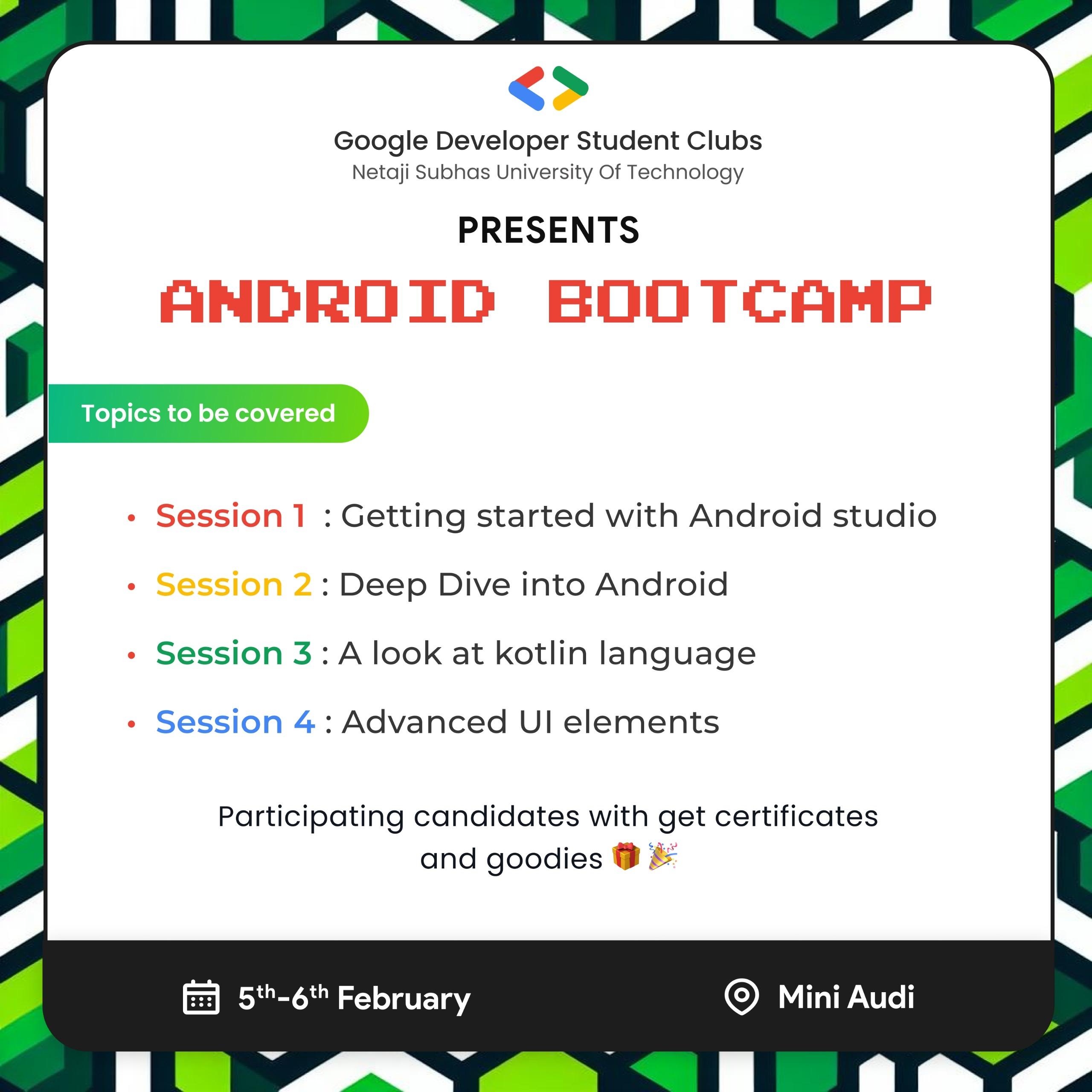 Android Bootcamp Day 1